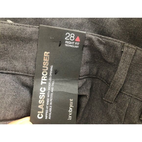 Lane Bryant Womens Right Fit Wider Leg Stretch 28 Tall Classic Trousers New - Picture 4 of 5
